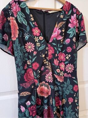 NWT Wayward Fancies Black & Red Floral Maxi Dress XL